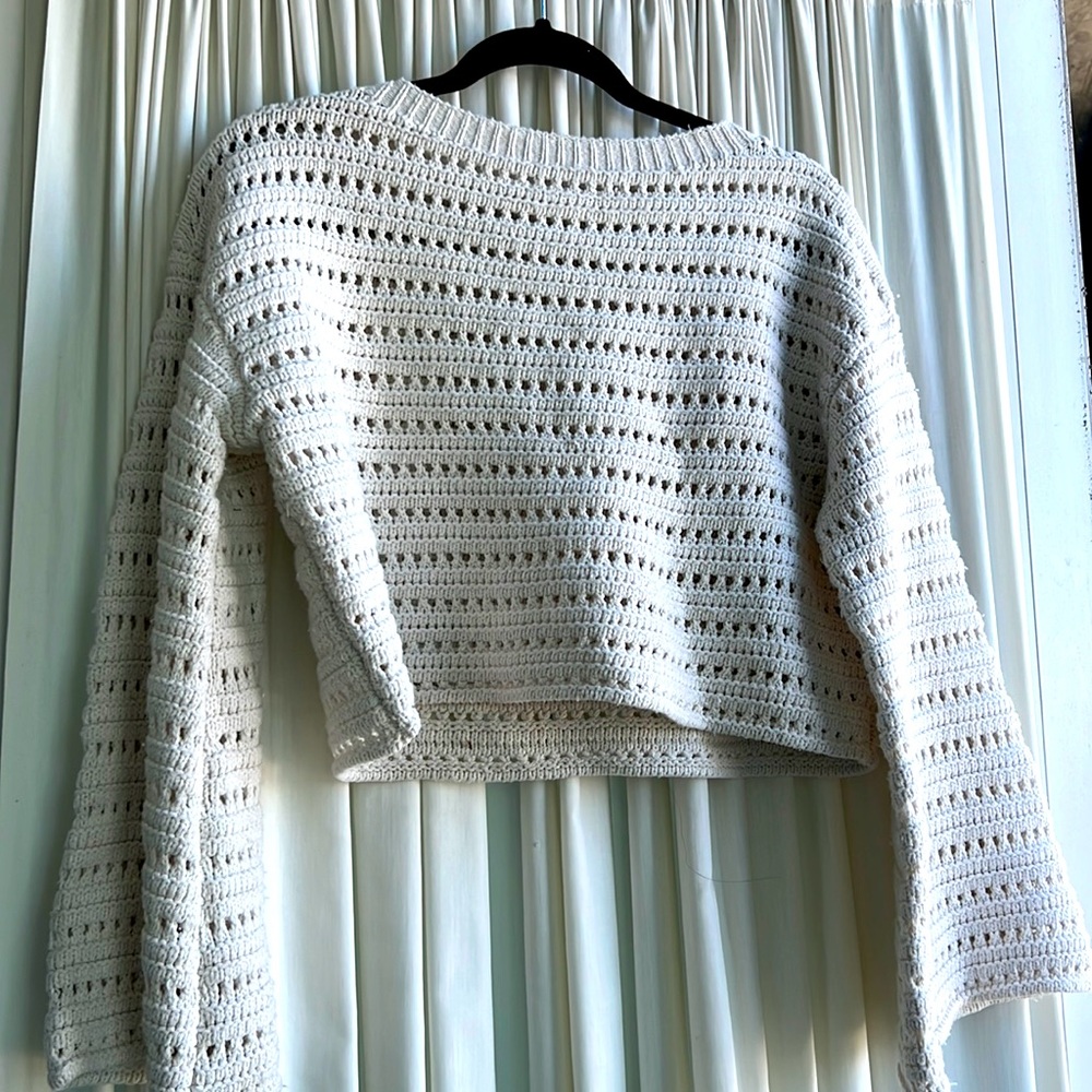 Lovestitch - small - beautiful crochet cream coloured sweater